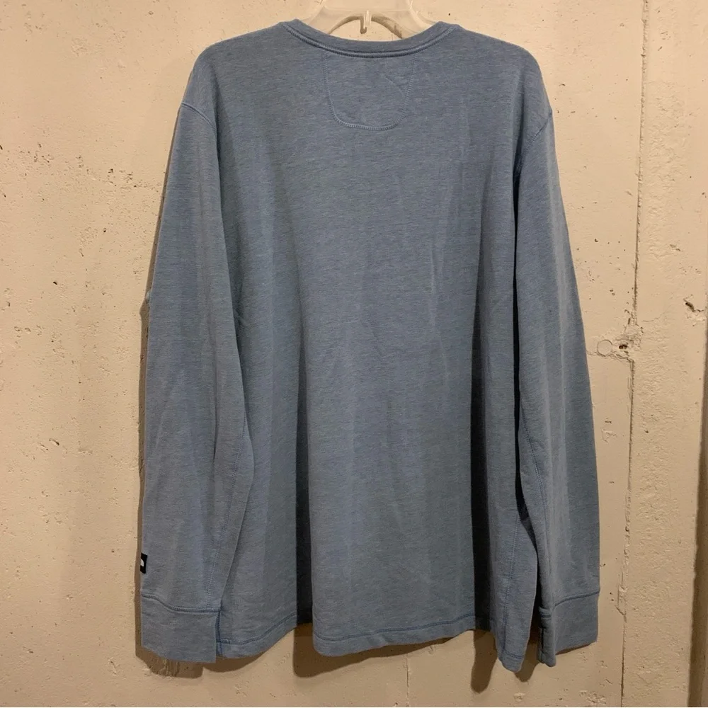 Henley Shirt Long Sleeve The North Face Mens Size XXL Casual Pullover Blue Gray